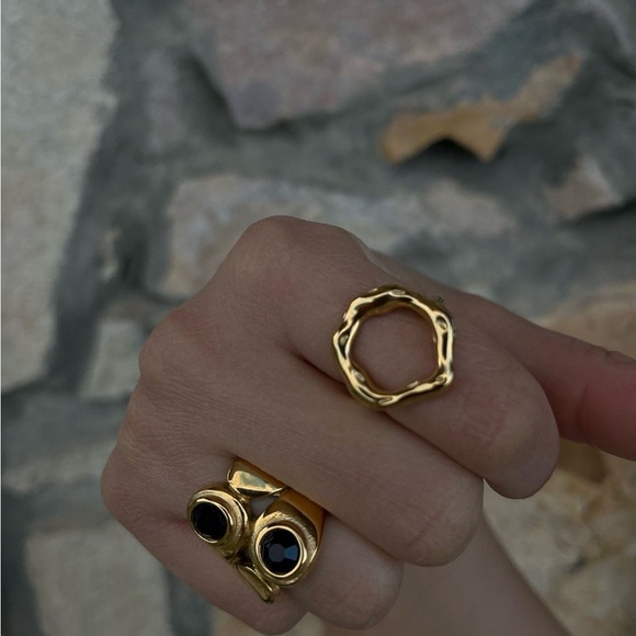 18 K Gold Plated Ring Set - Picture 3 of 12